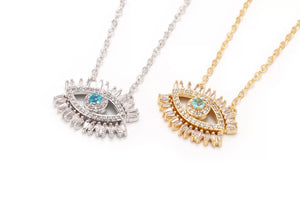 Fearless Crown Evil Eye Necklace