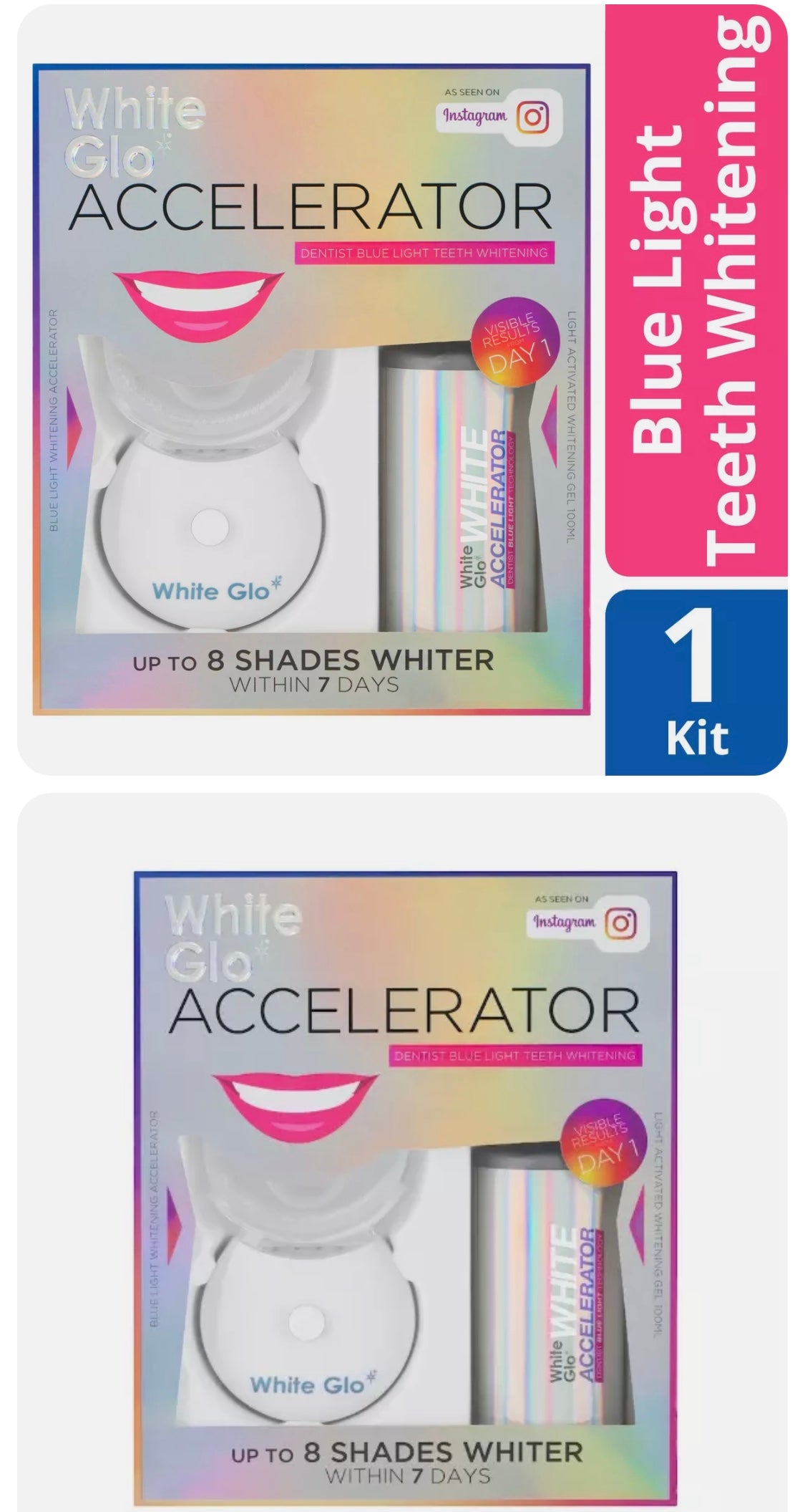 White Glo Accelerator Blue Light Teeth Whitening Kit